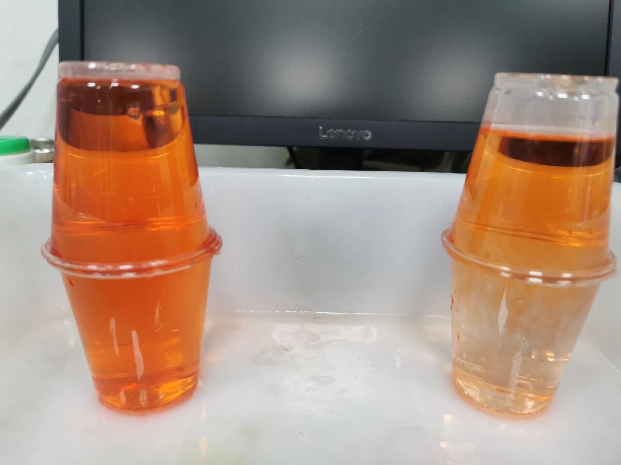 热对流实验 实验步骤如最后的图所示,就是将热水在上,一个是常温水在