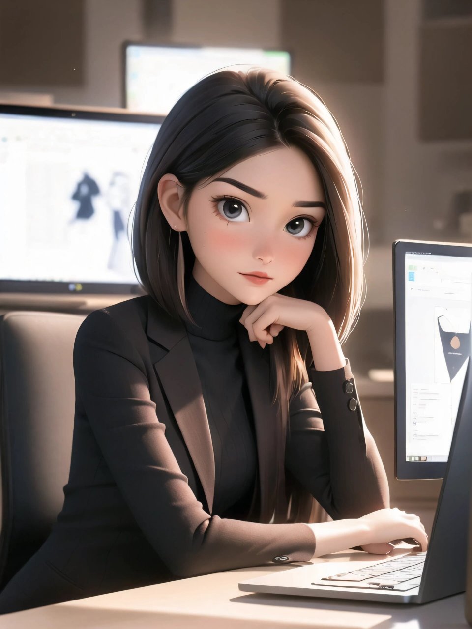 认真工作的女人最美!