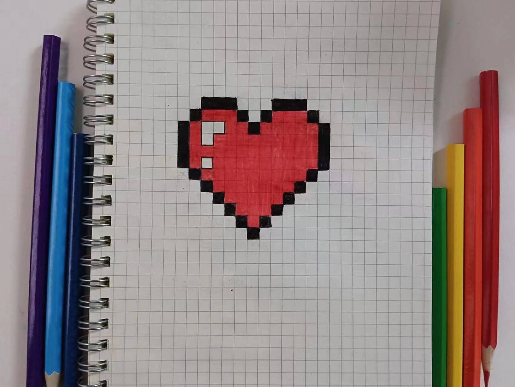 方格子画心形 一起来画心7815形吧!