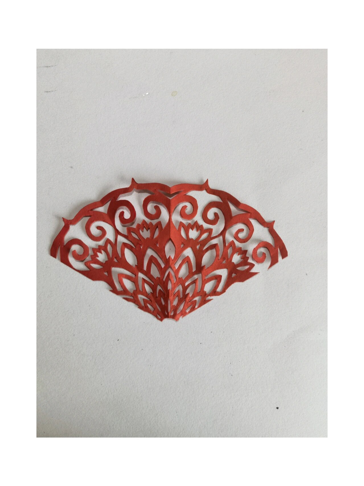 剪纸,六角团花纹