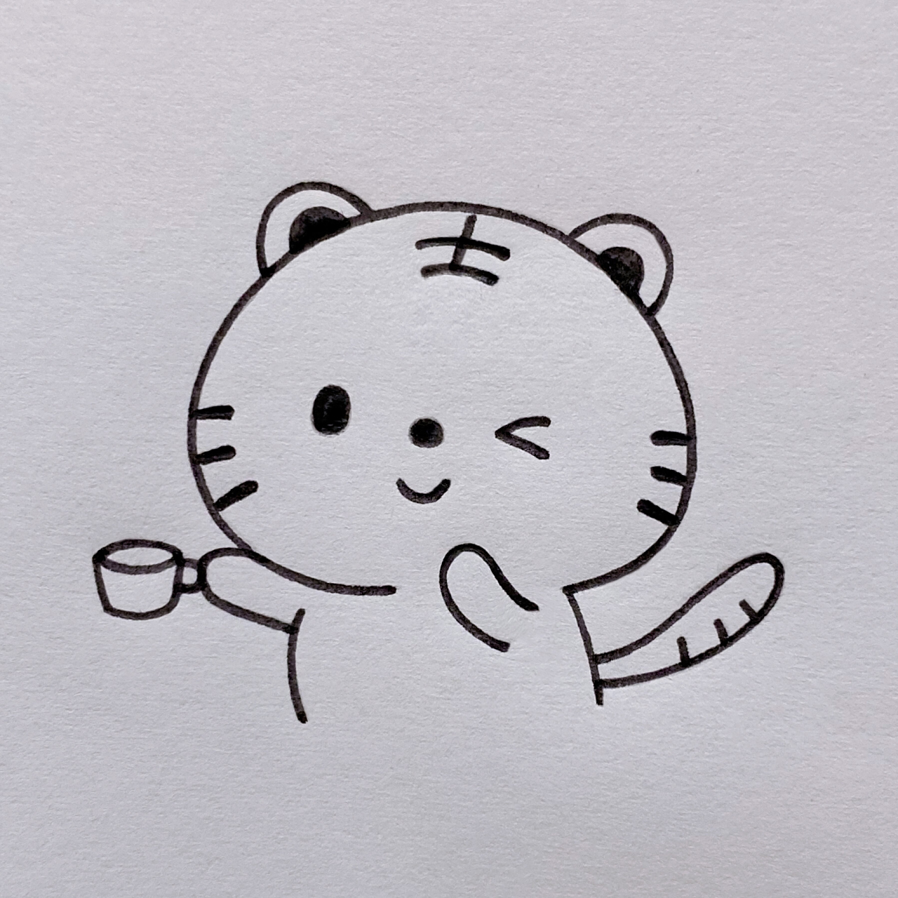 小老虎简笔画教程