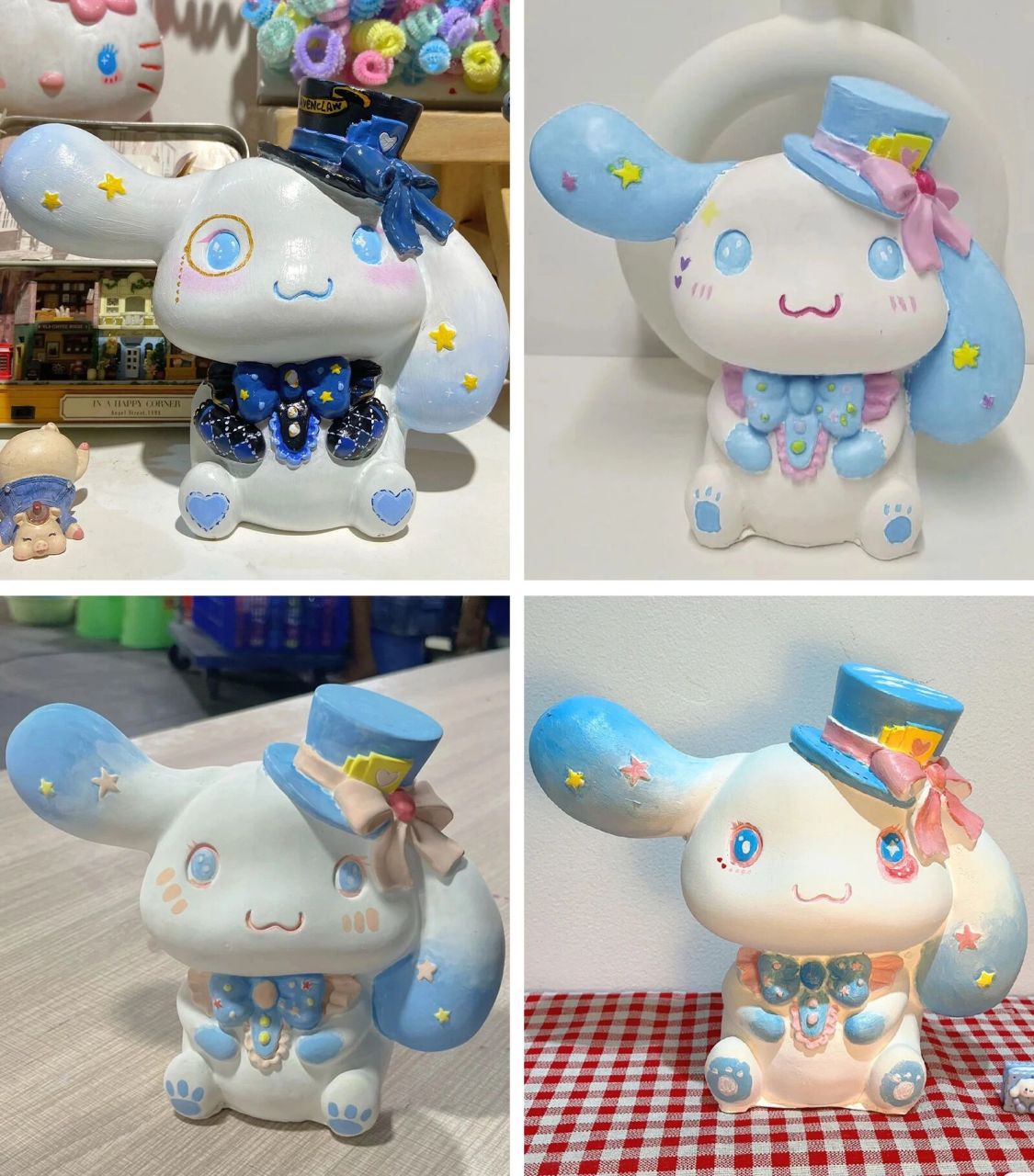 石膏娃娃玉桂狗集合 玉桂狗石膏娃娃真是太可爱了!快艾特你的朋友来画