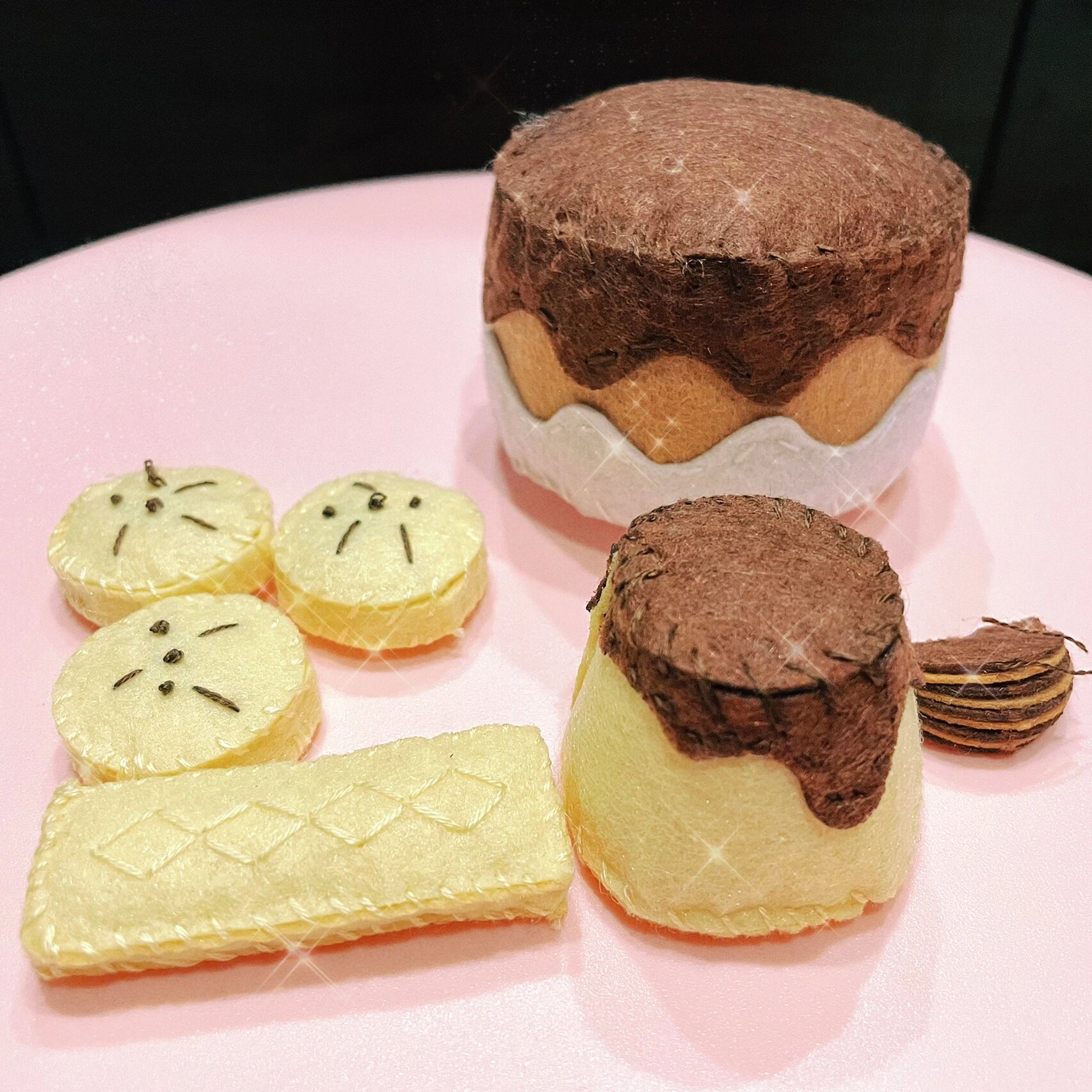 幼儿园手工|第一次做不织布蛋糕