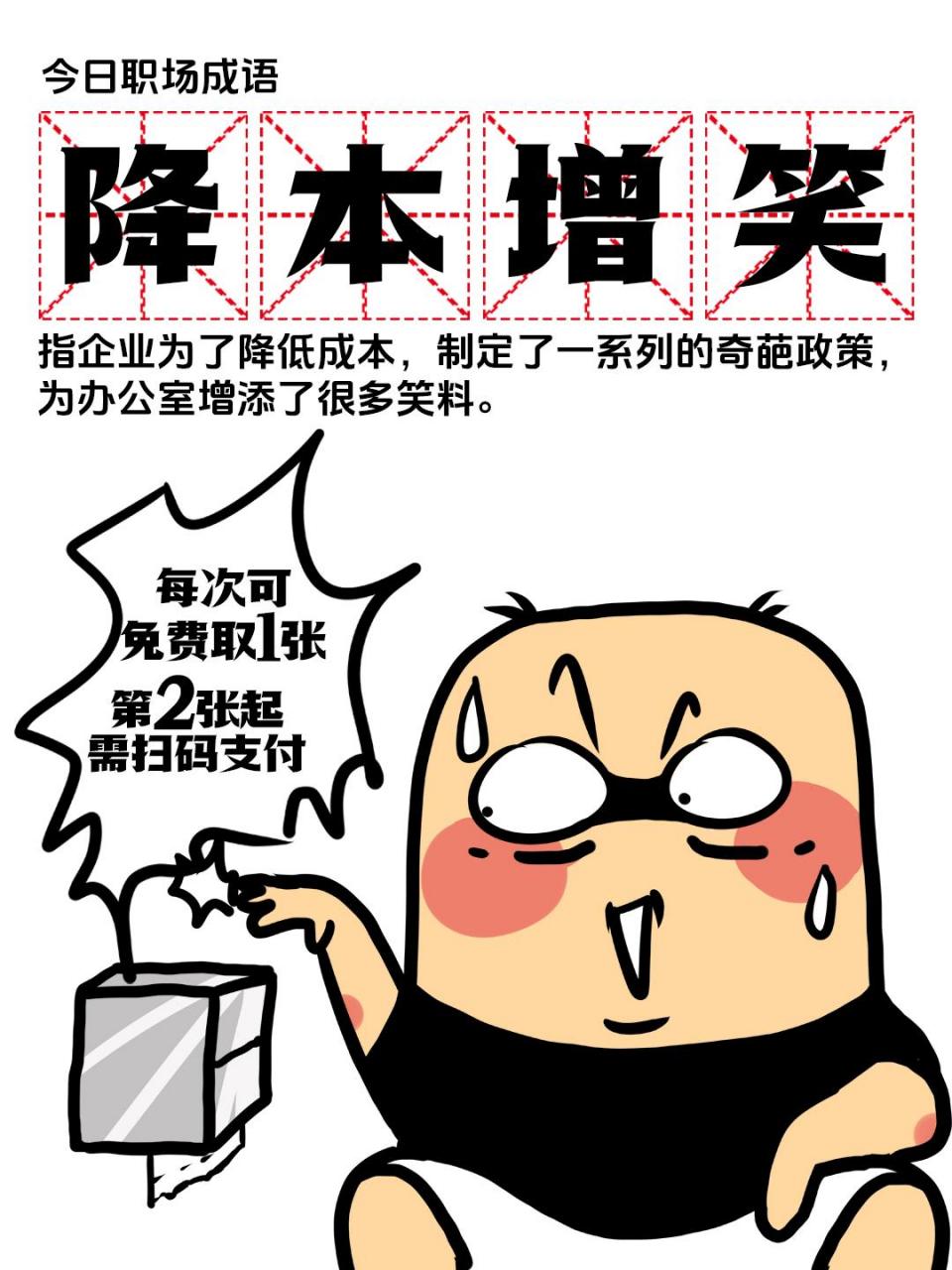 降本增效漫画图片图片