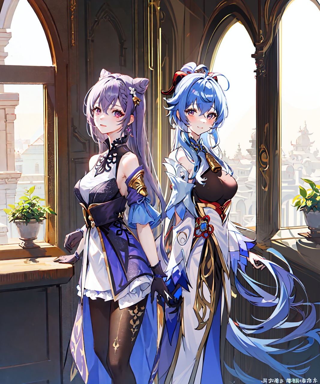 晴时有雨丨刻晴 × 甘雨