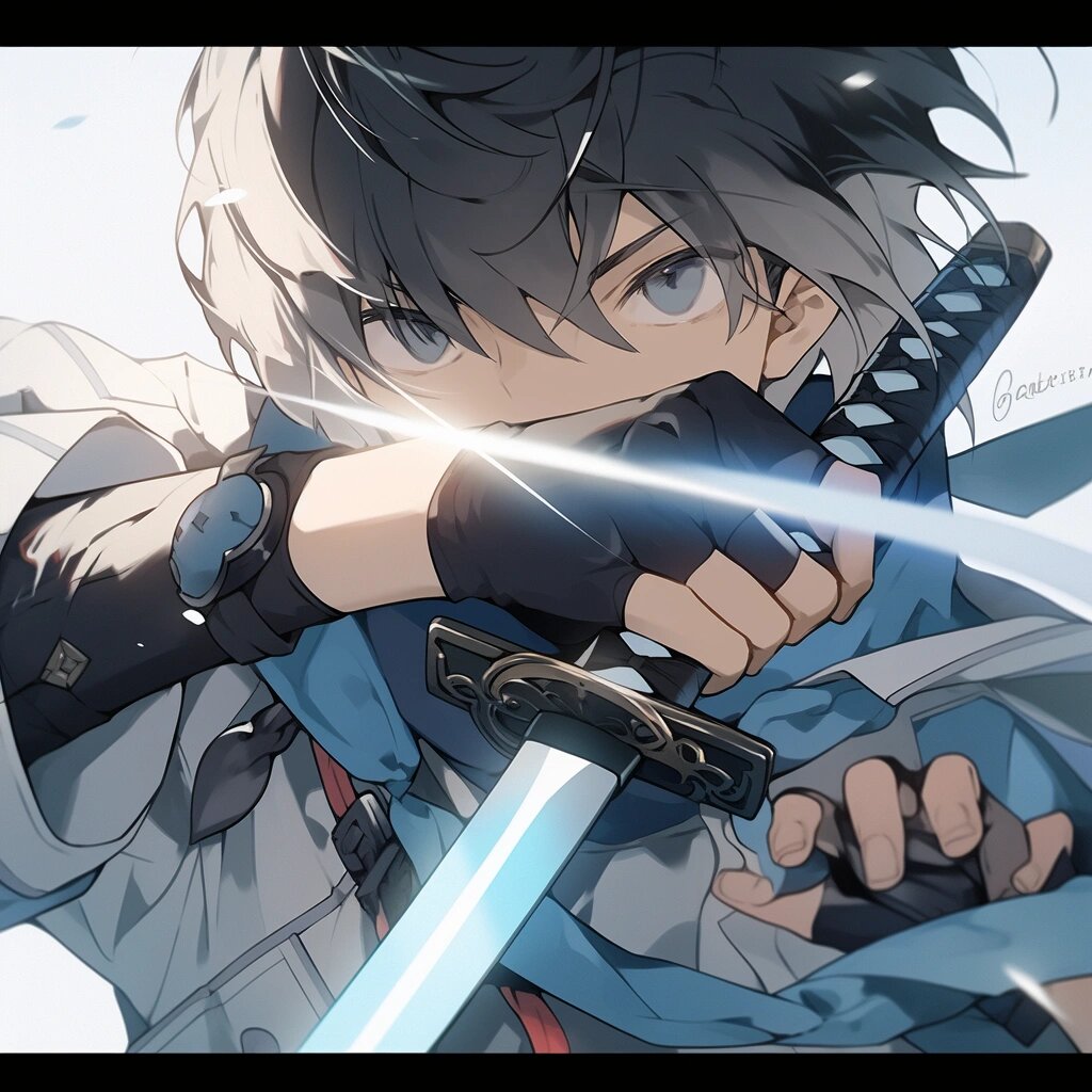 「少年,持剑而立」持剑动漫男系列8@细节决定的动态