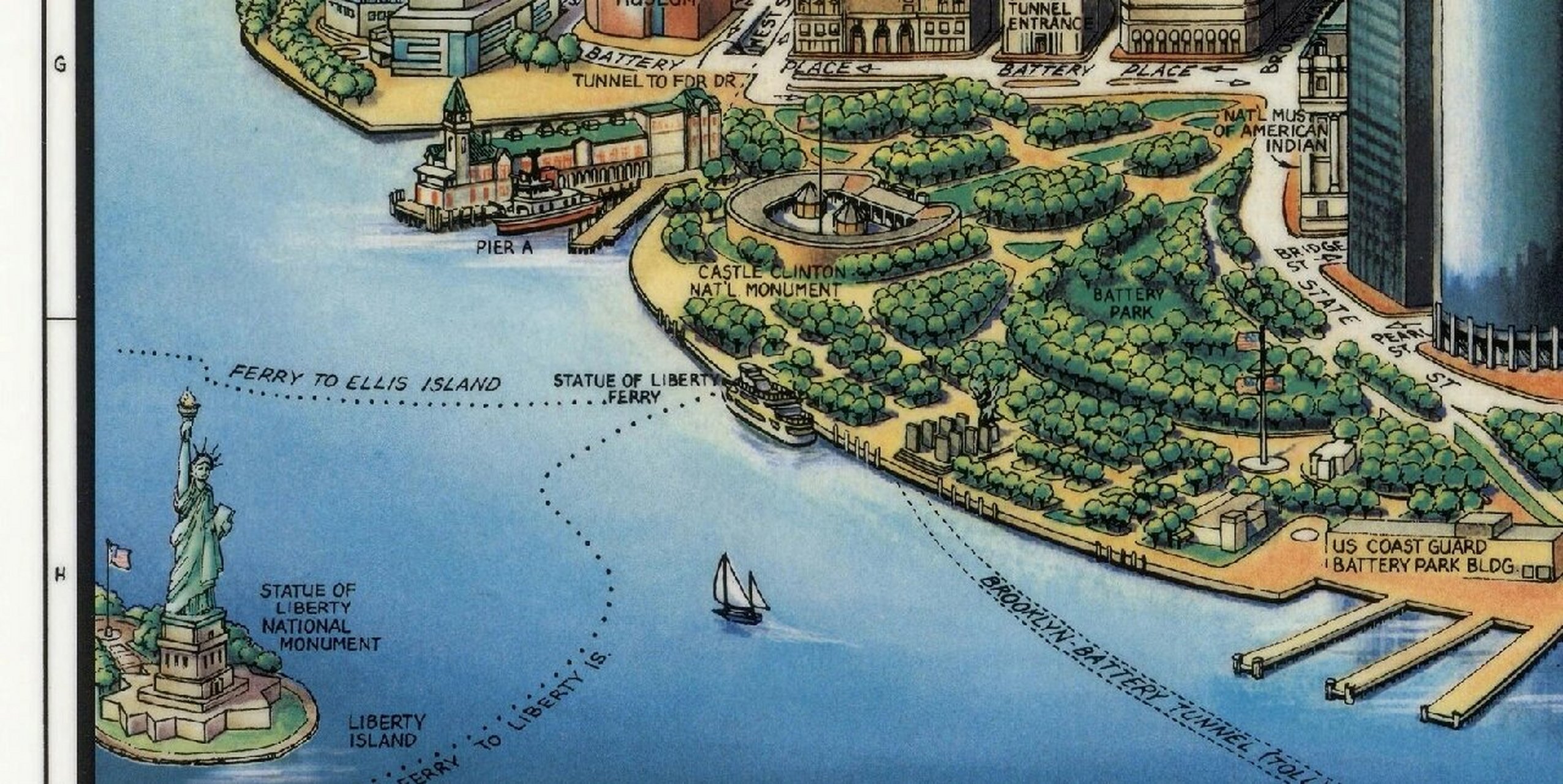 美国曼哈顿城市地图,太棒了! 此系列立体地图实在太.惊艳了.