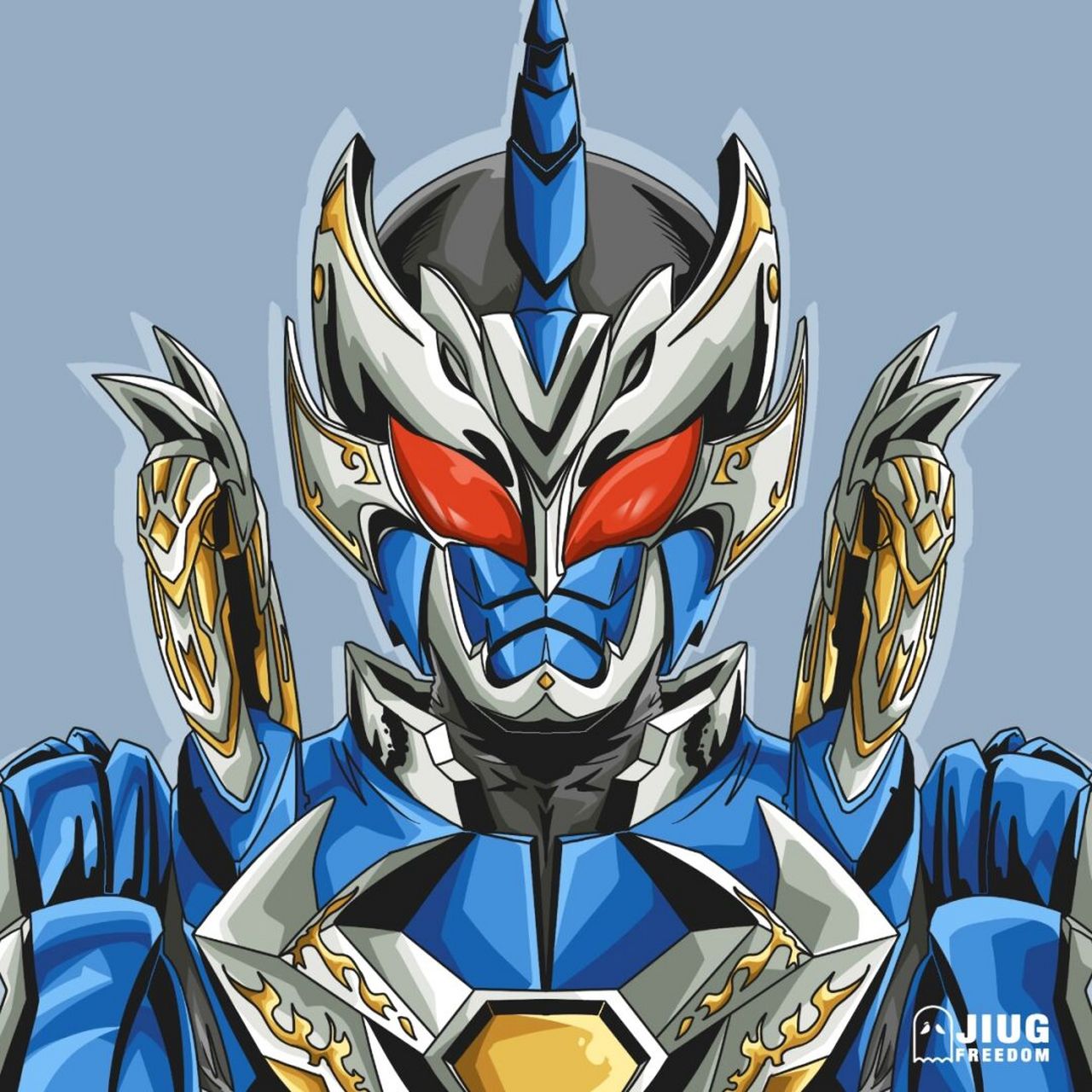 木之风鹰铠甲~ #画画# #插画# #procreate# #铠甲勇士# #头像分享