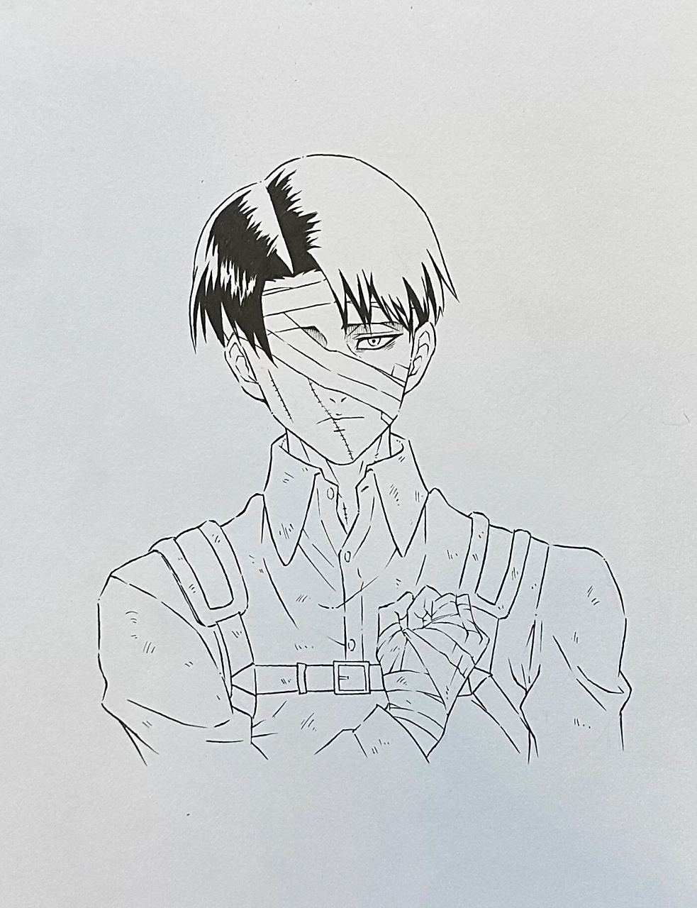 利威尔兵长手绘过程 还有不到十天 最后一次 献出你们的心脏