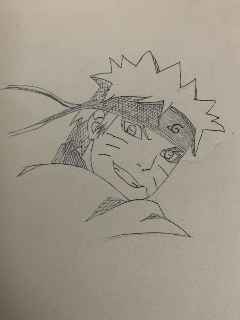 漩涡鸣人手绘步骤～配原图 火影忍者手绘作品教程