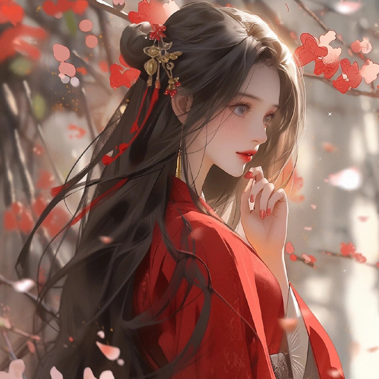 红色古风绝美,来一组头像尺寸