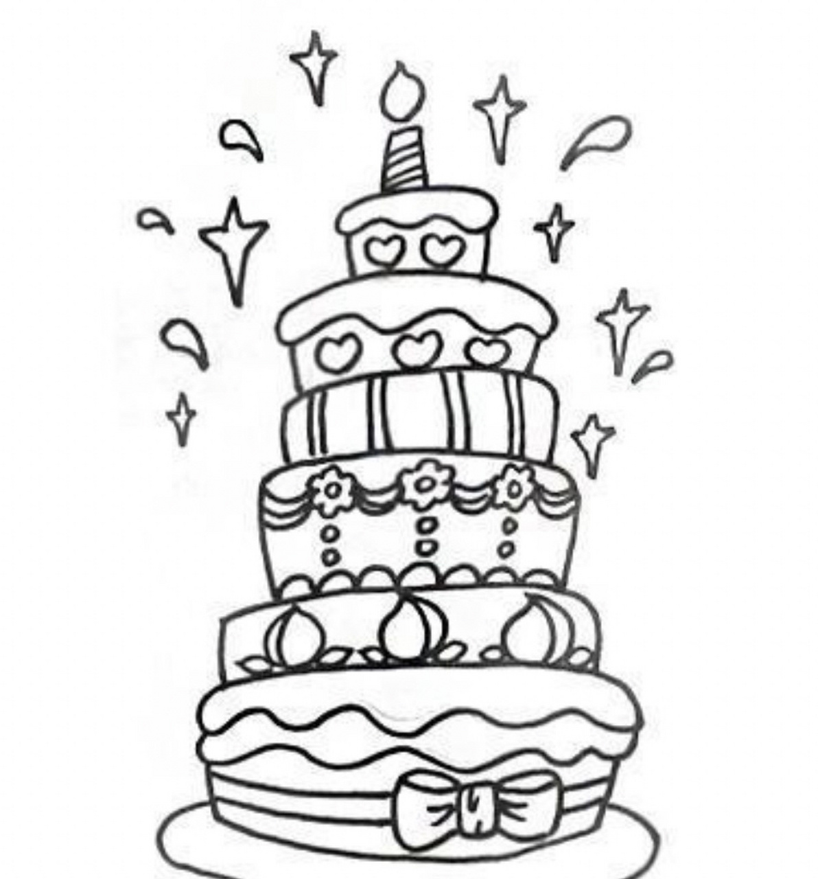 创意儿童画/少儿创意美术/儿童画蛋糕简笔画 生日蛋糕 绘画过程中发挥