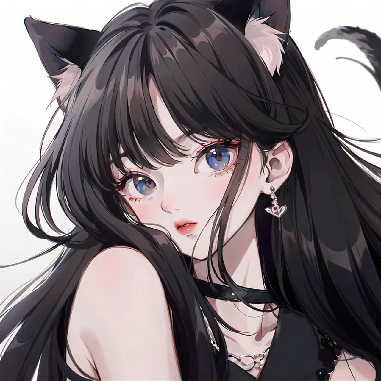 猫耳少女–ai旧动漫头像