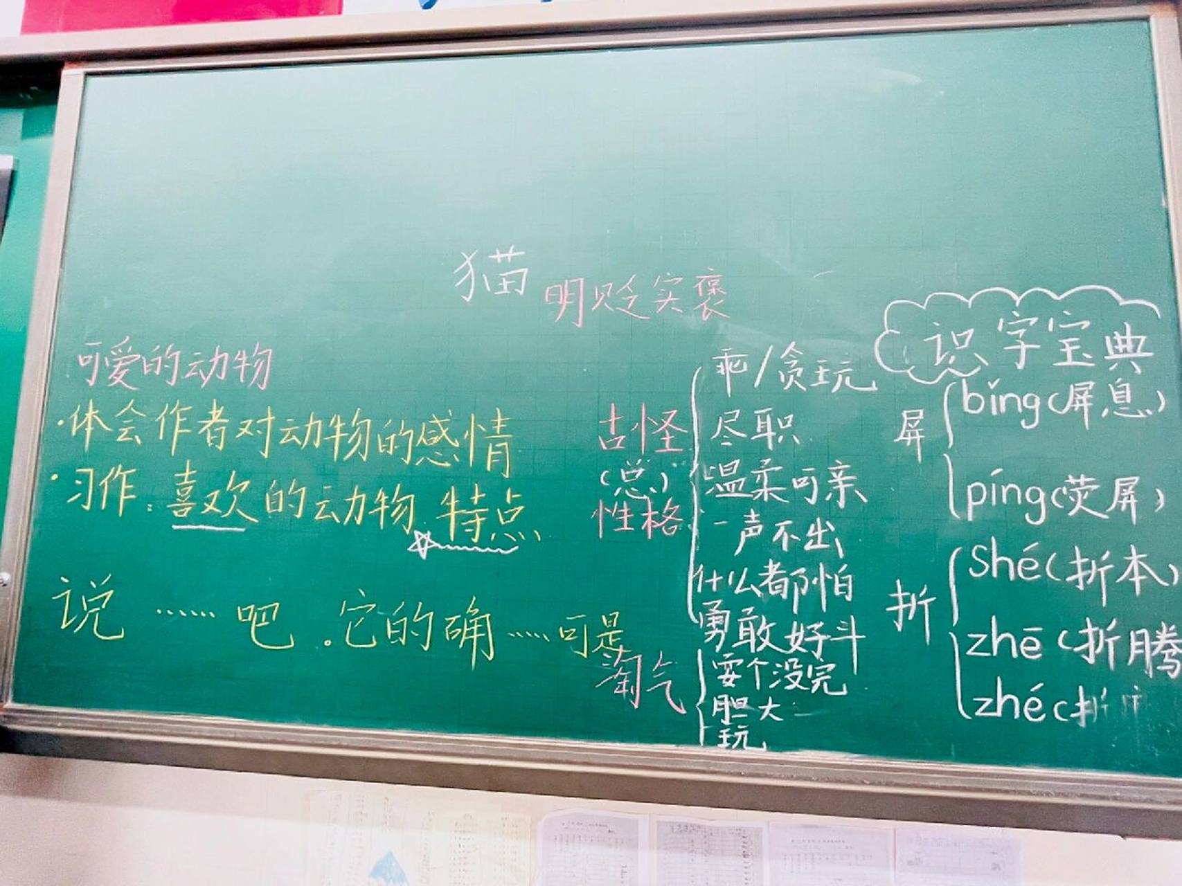 猫# #小学语文板书设计# #课堂板书