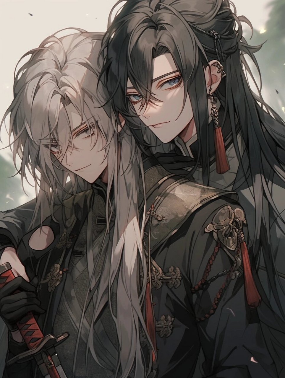 江湖有你 | 古风双男主头像壁纸插画素材 #男生头像# #动漫帅哥