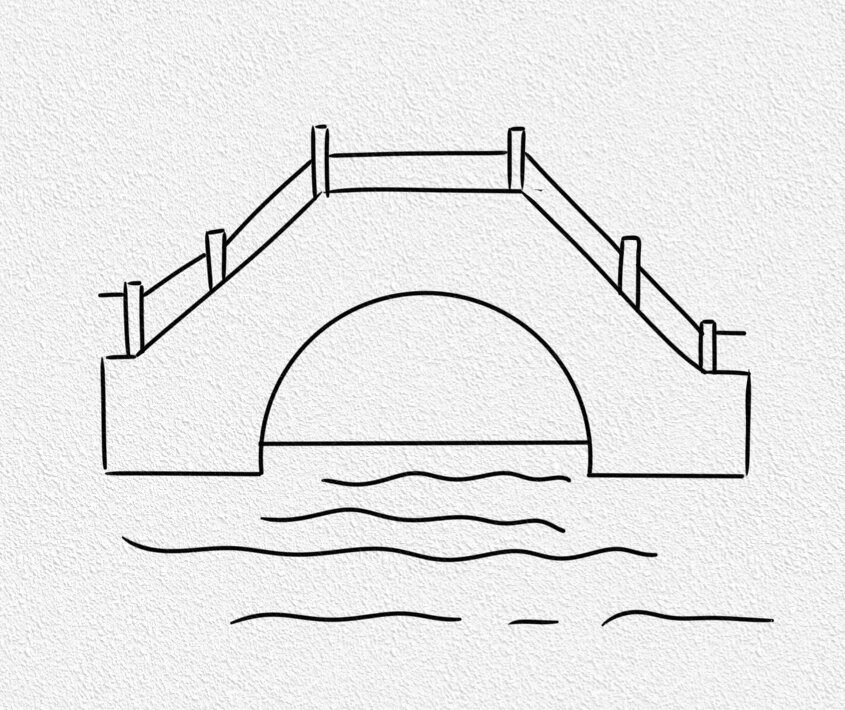 简笔画—拱桥
