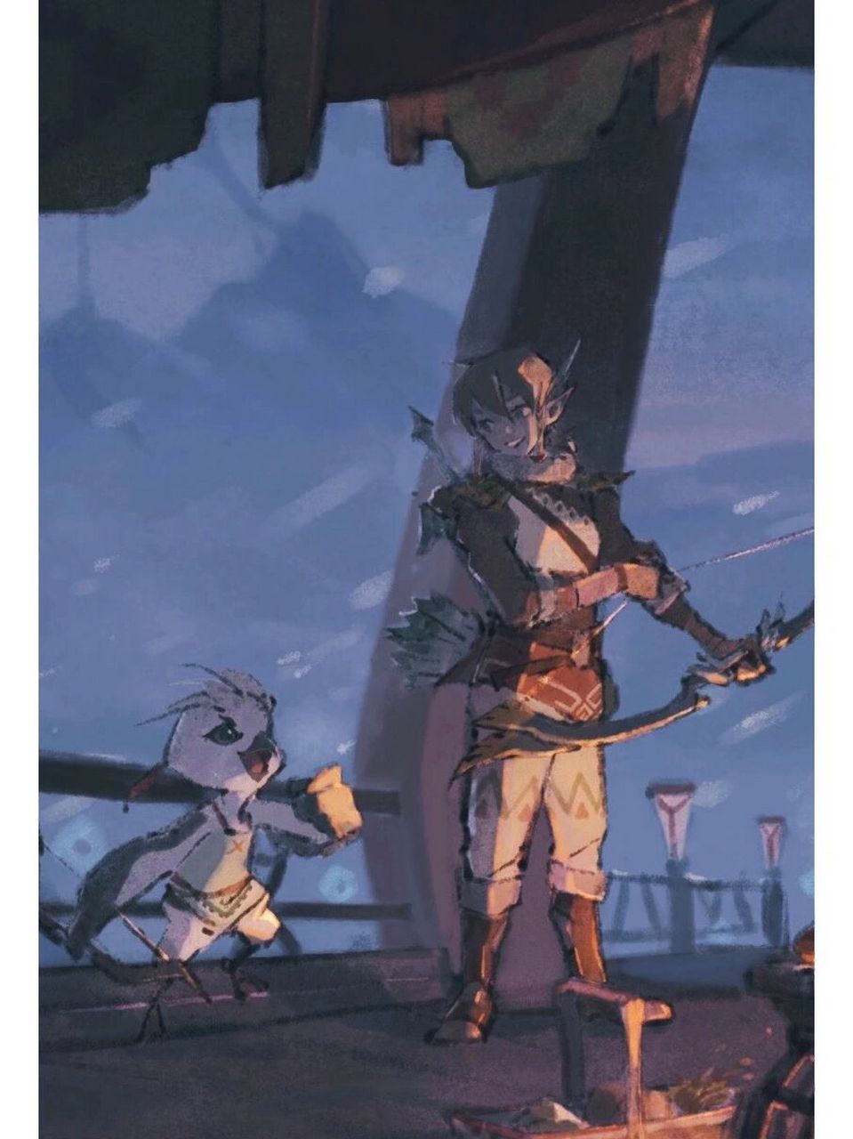 来飞行训练场里吃围炉煮茶吧～ 拯救完公主之后,林克又来为丘栗示范