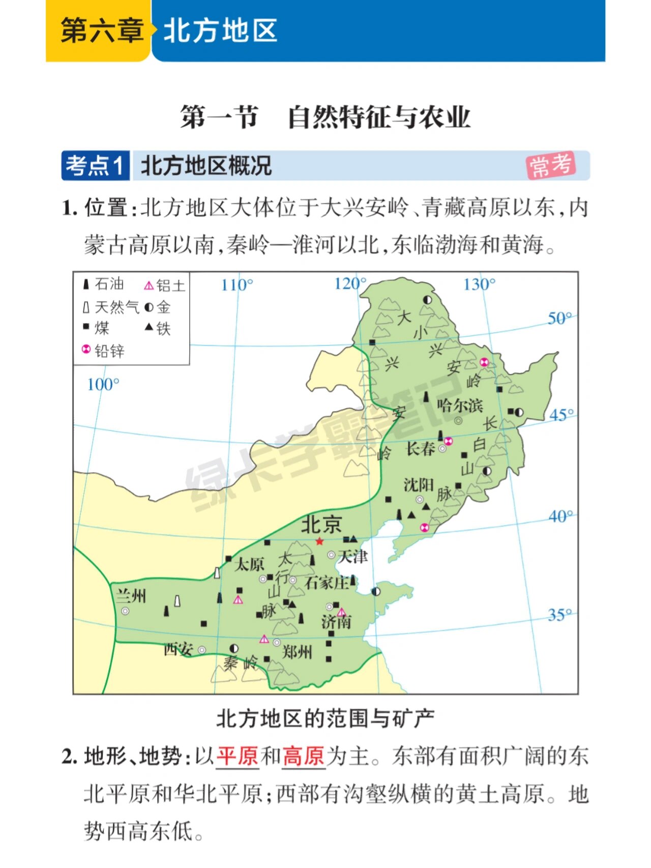 北方地区知识点归纳图片