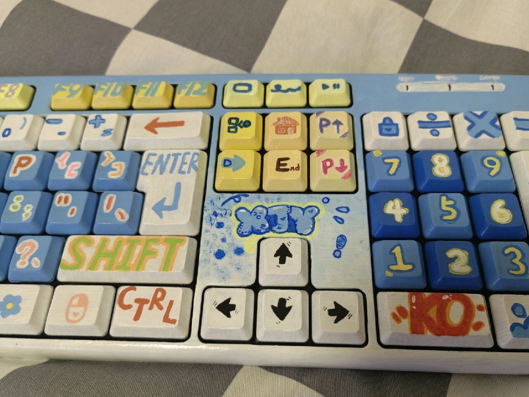 涂鸦键盘64画完啦   终于画完啦,好多天都没在家,回家都懒得画了,剩