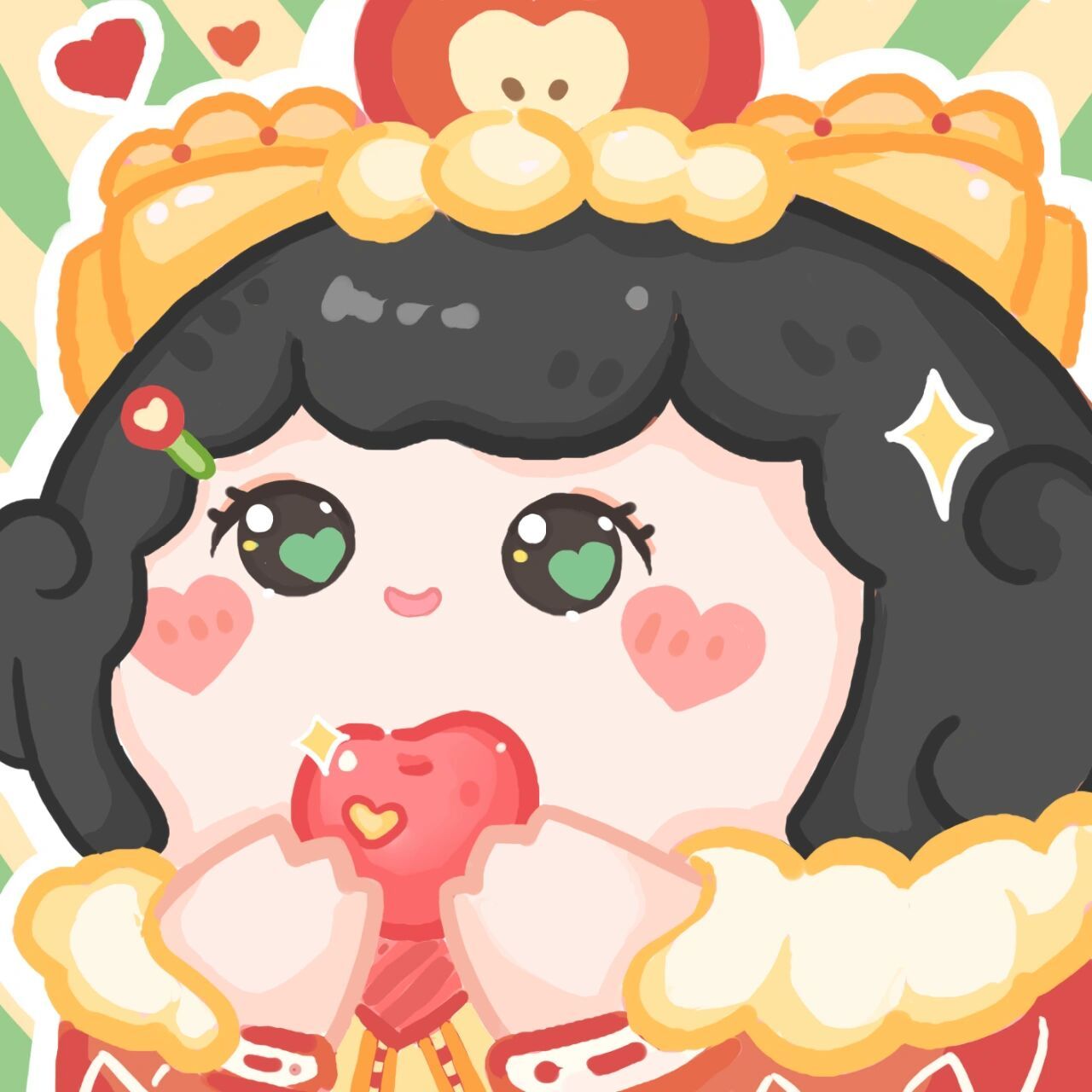 momo但是苹果派雪雪(p2豆豆眼版本) 粉色的雪雪在上一条哦感谢大家