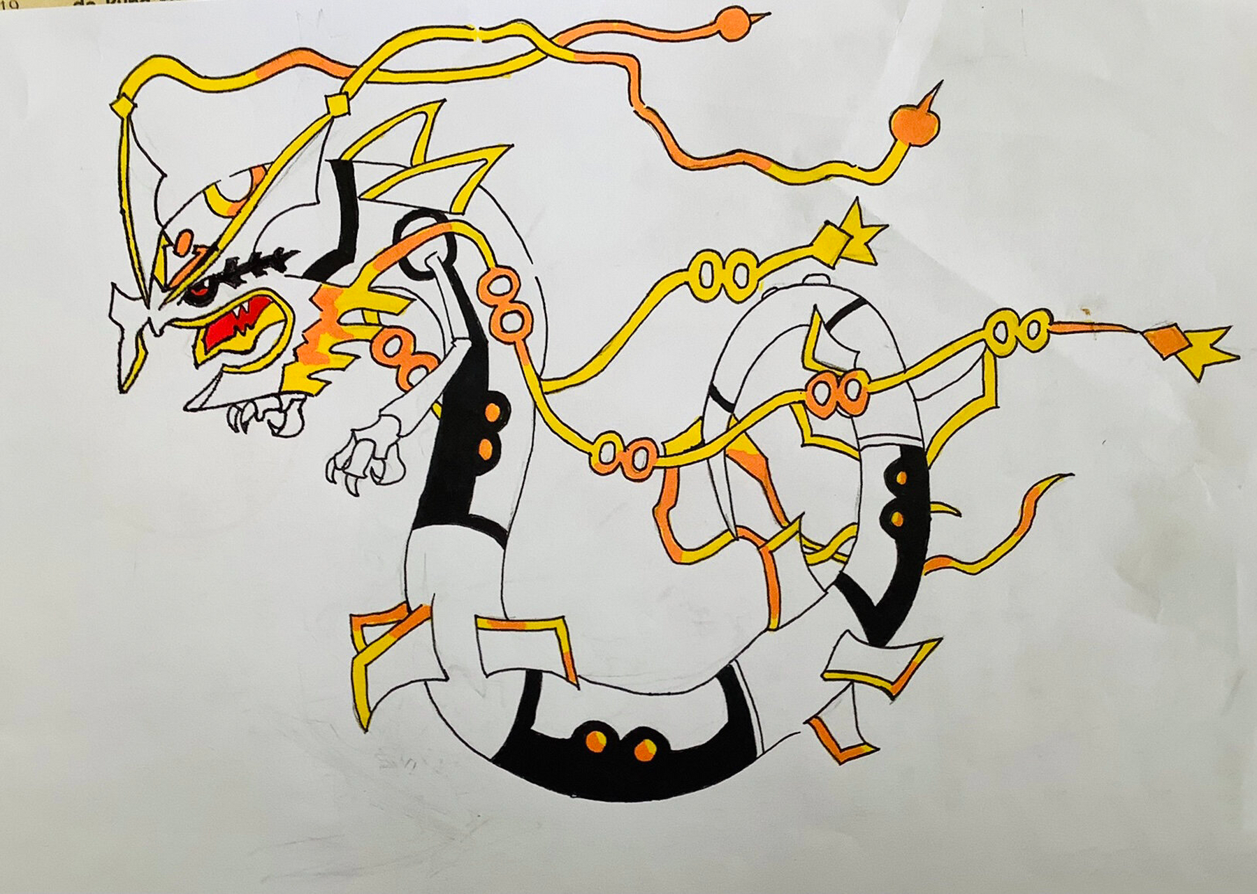 手绘超进化裂空座 感觉要成肝帝了,用时三天,总算好了 下期想看我画