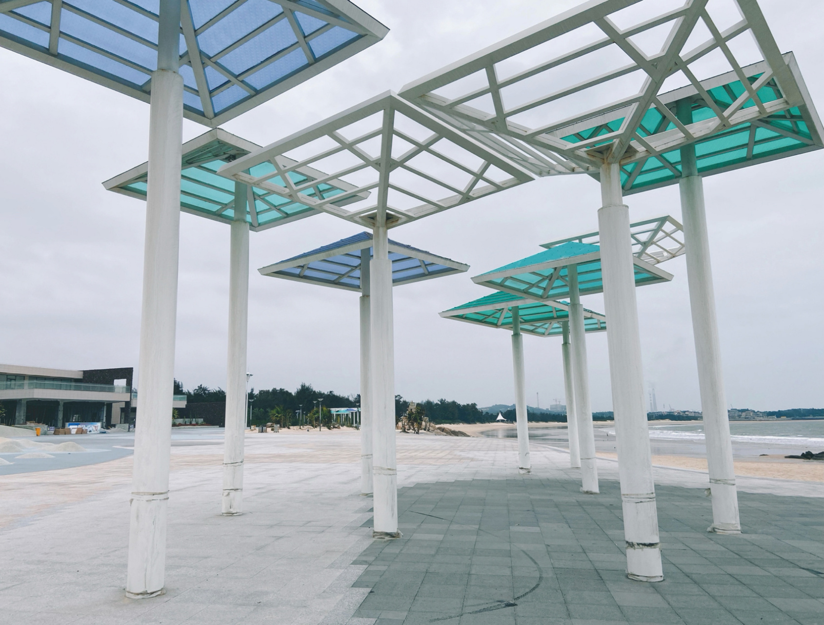 石狮红塔湾滨海公园 特色沙生植物 细腻的沙滩 绵延的海岸线 挺有意思