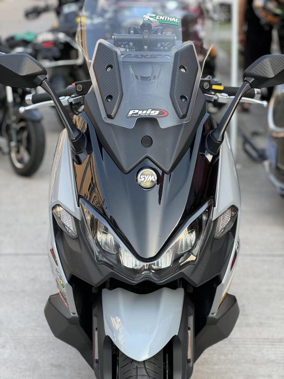 2020年三阳tl500 改装全段万虎排气(原排也在) 米其林半热熔胎 rk链条