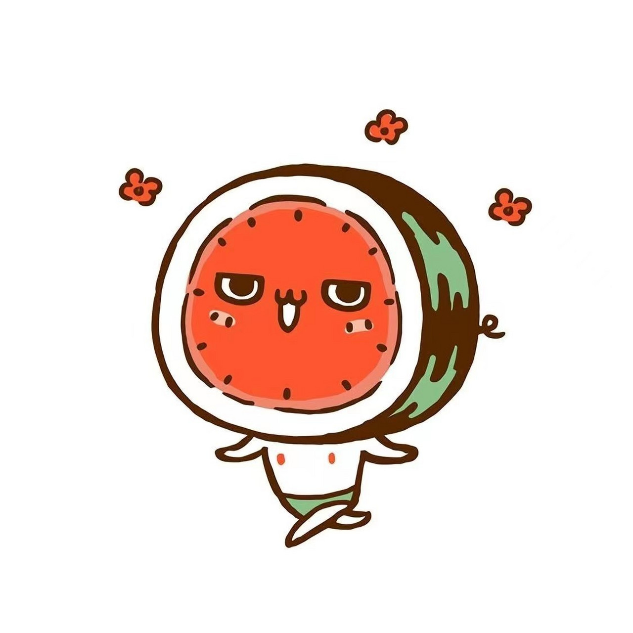 可爱切甜的西瓜头像