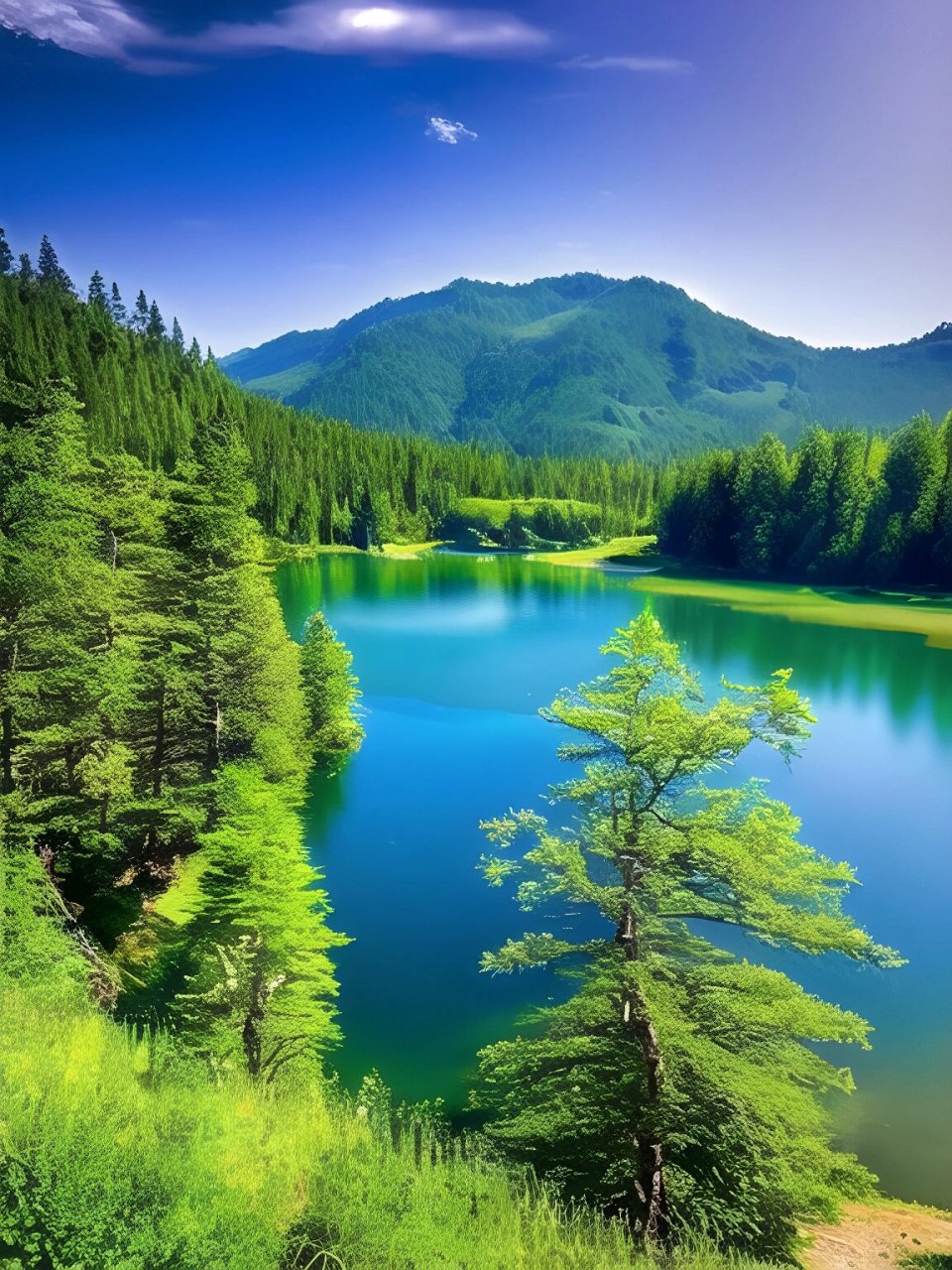 手机壁纸风景绿色自然图片