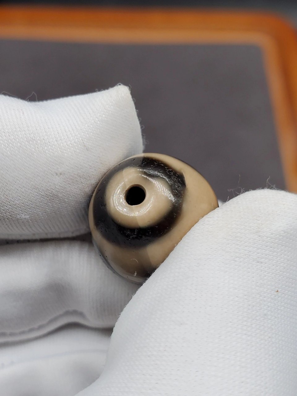 顶级上肯纯手工台湾牙黄虎牙天珠 【精品福利秒杀】极品尺寸约16*19mm