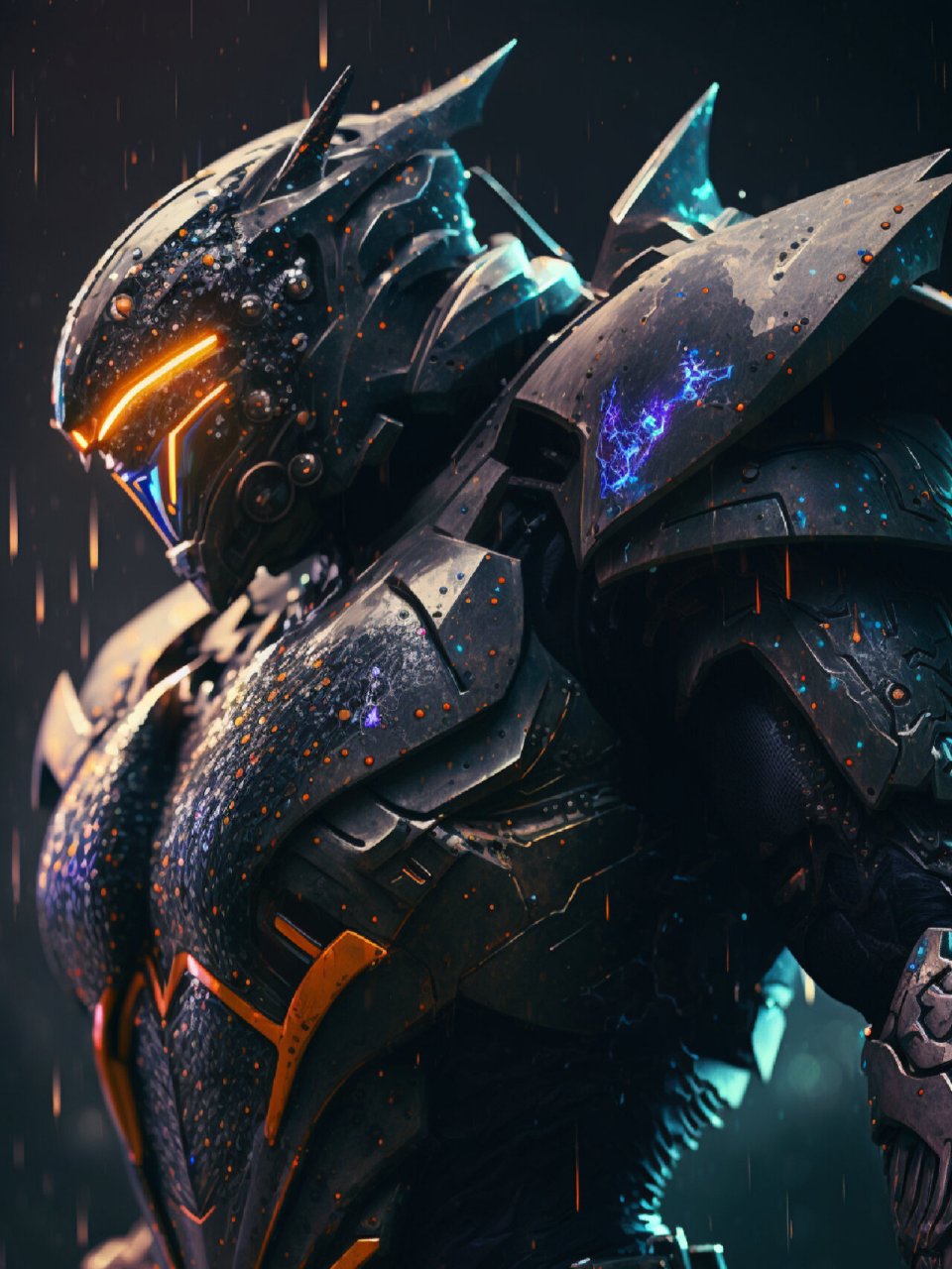 ai绘画创作,送你几张环太平洋机甲壁纸