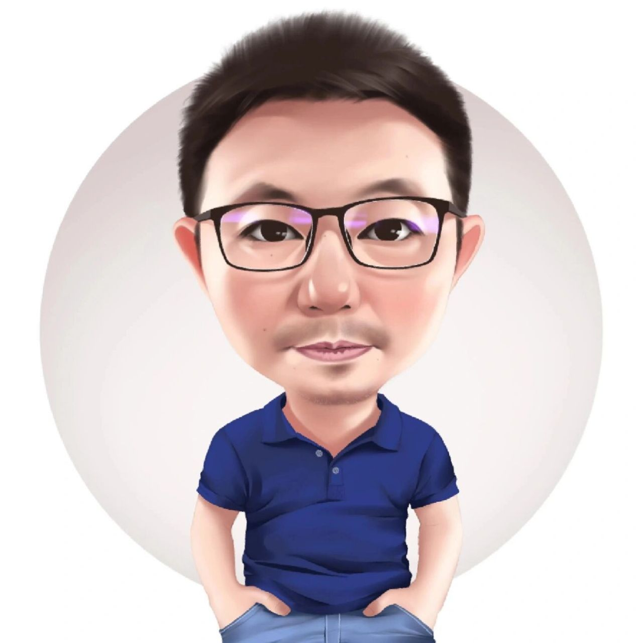 沉稳大气的男士头像 让你头像的别具一格 沉稳大气的男士手绘头像 让