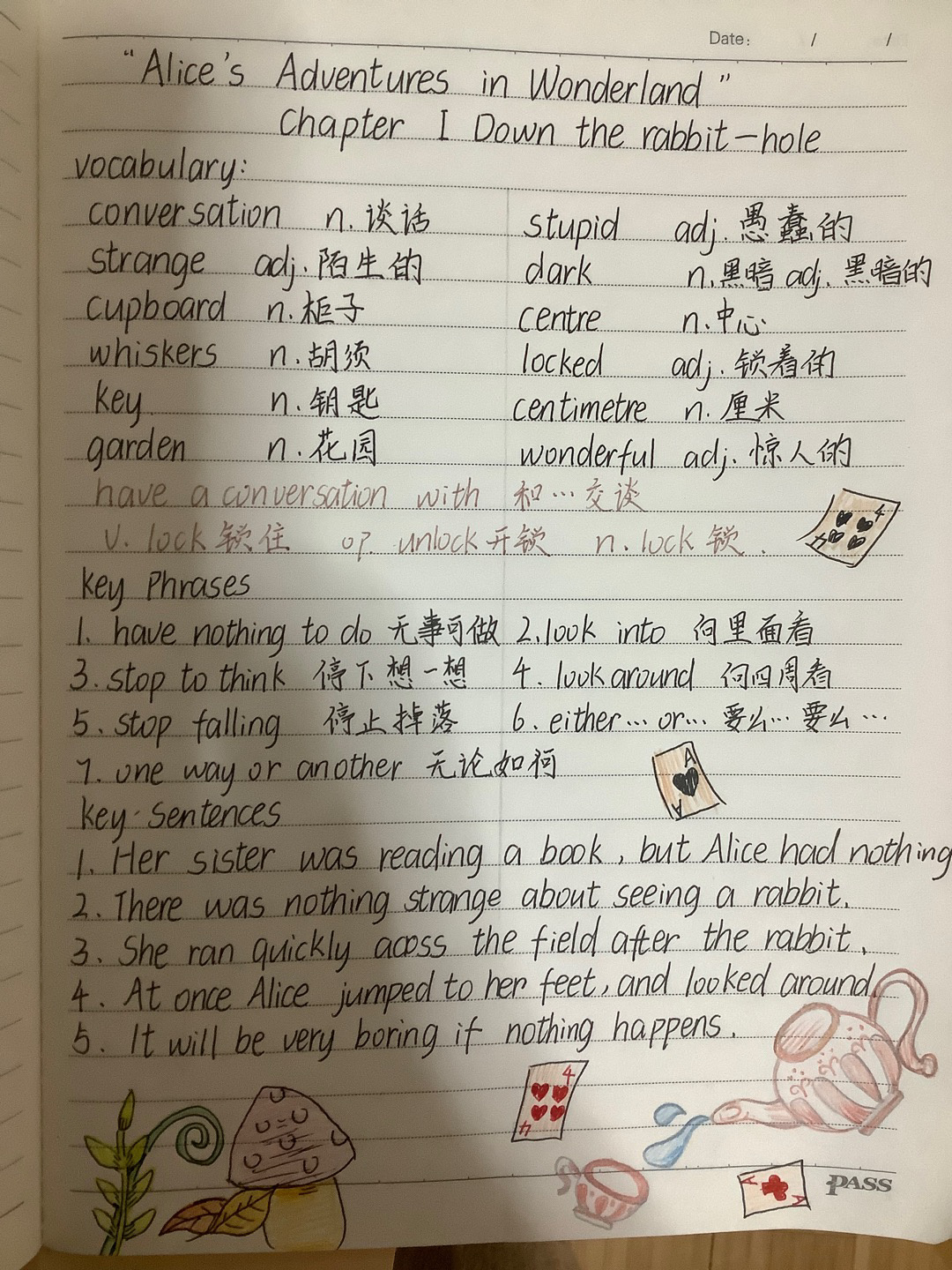 《爱丽丝梦游仙境》英语读书笔记