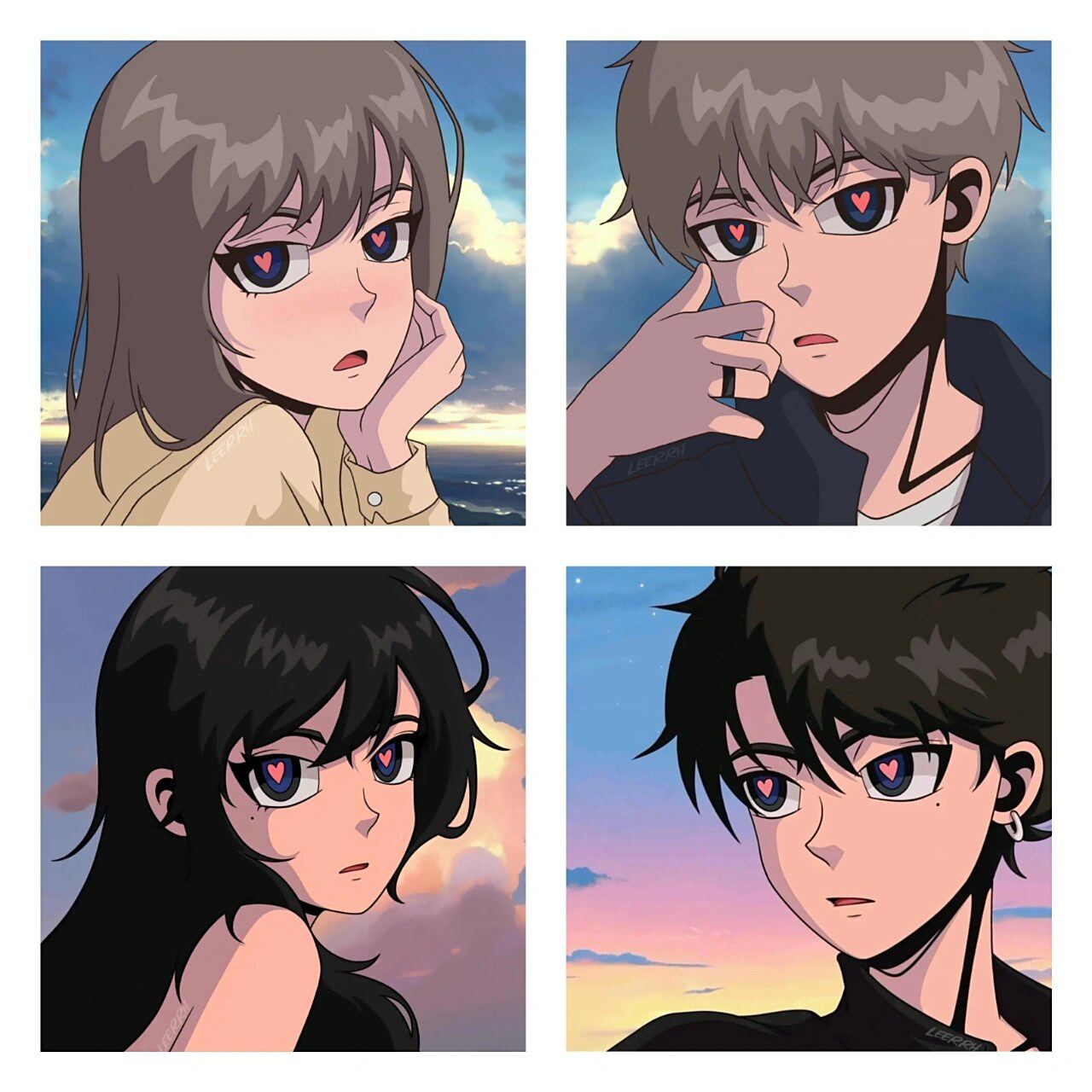 《爱心眼睛情头》 #爱心眼睛情头##aokizy头像# #情侣头像