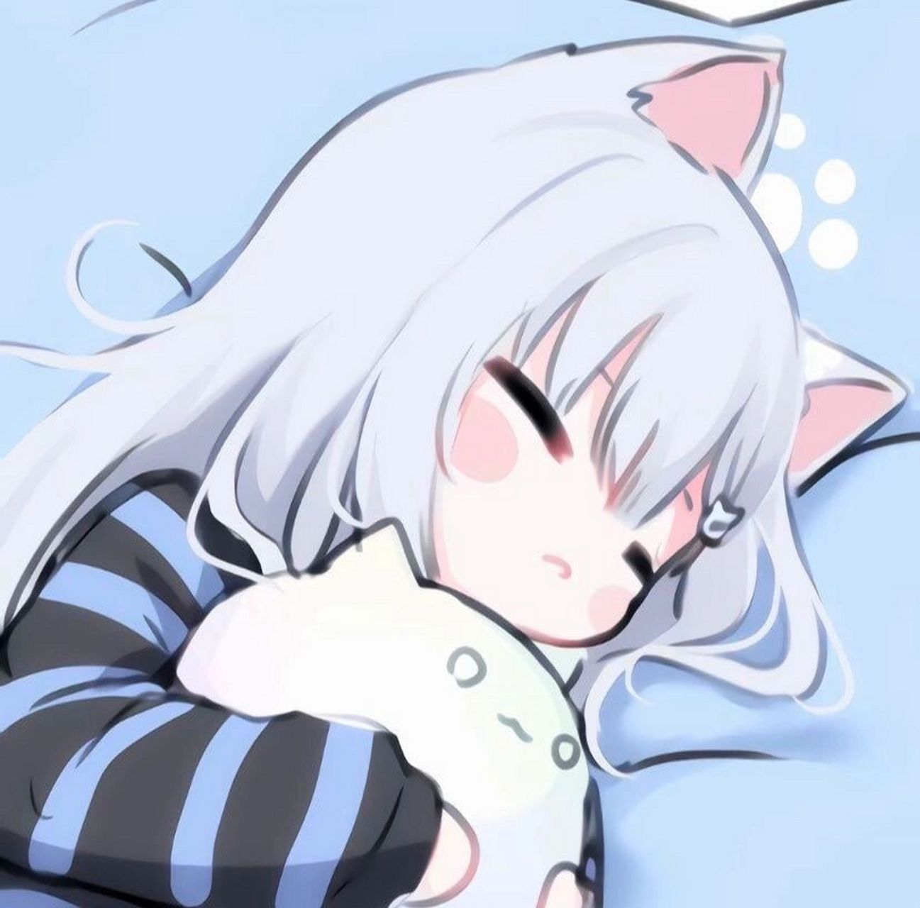 蓝色系动漫女头 蓝色真的无敌好看好吧