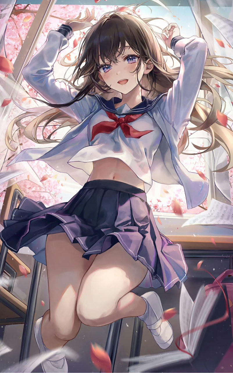 #动漫美图#月考考完了,耶,高兴3秒