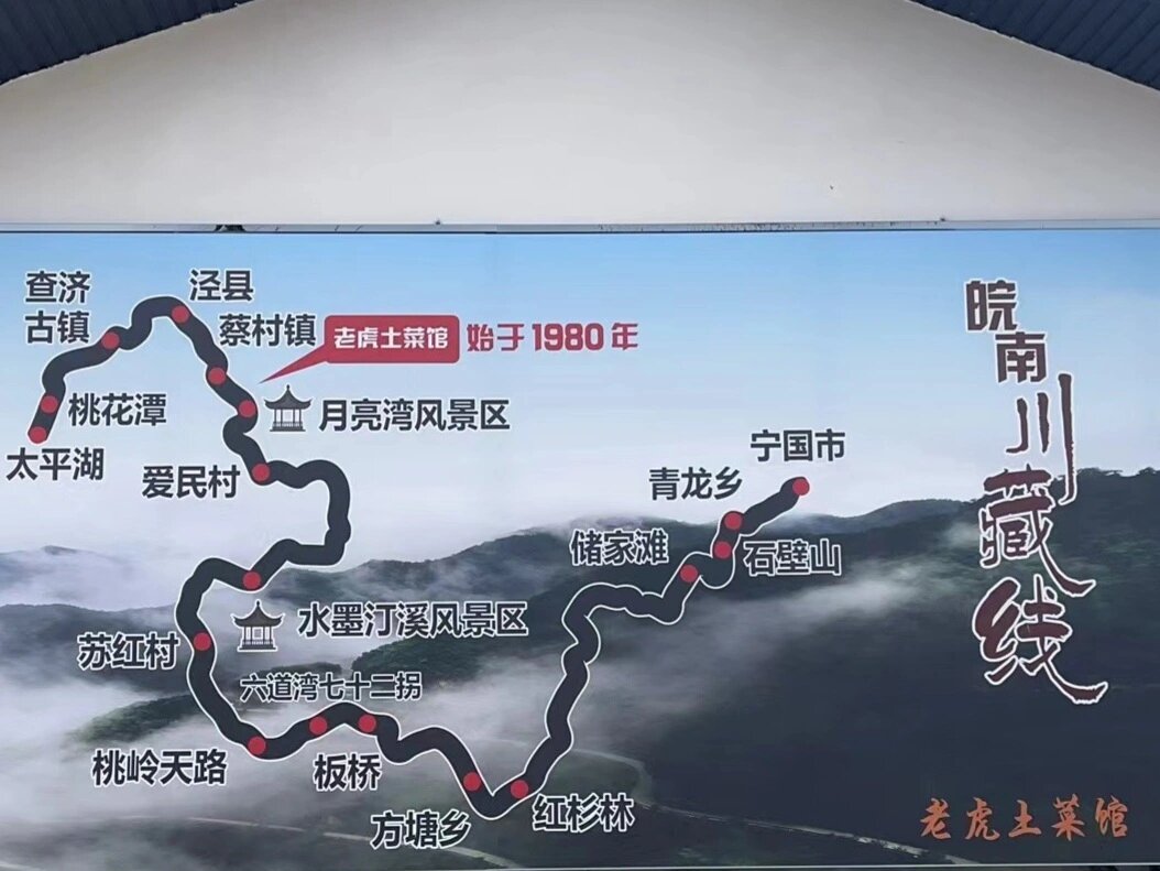 皖南川藏线自驾游路线图