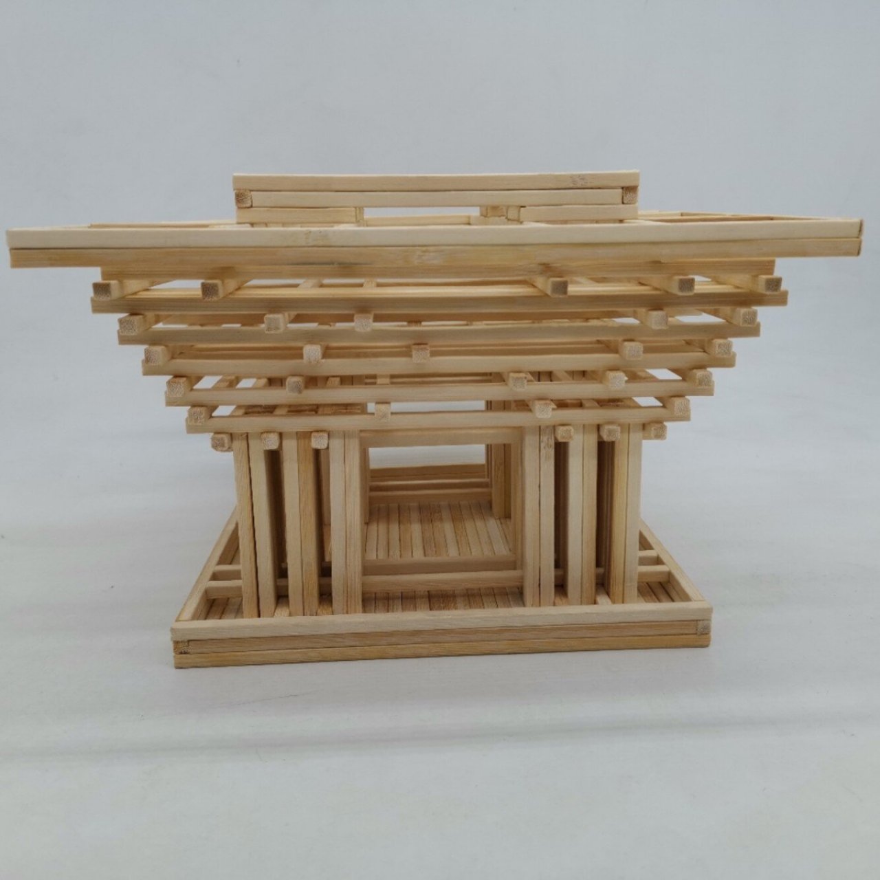 上海世博中国馆 竹签创意模型 创意模型1:600左右 学校手工作业 立体