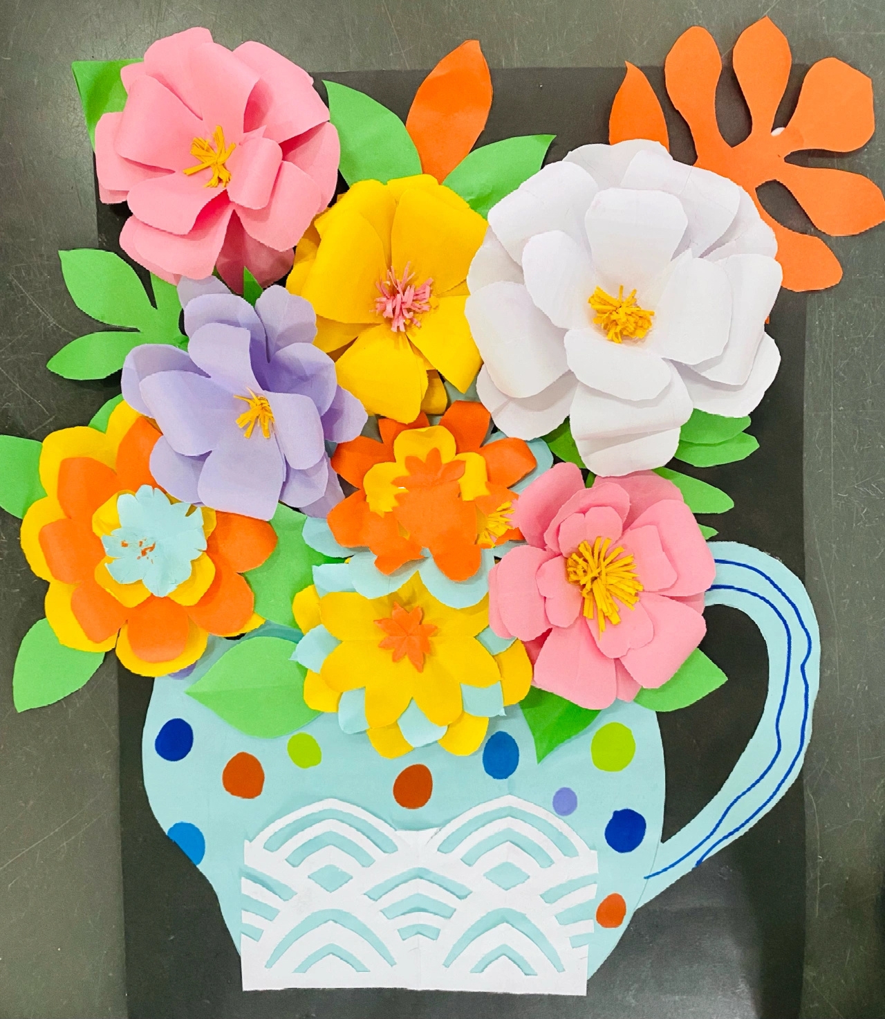 剪贴画花朵花瓶|幼儿园手工 半立体花朵花瓶纸工制作