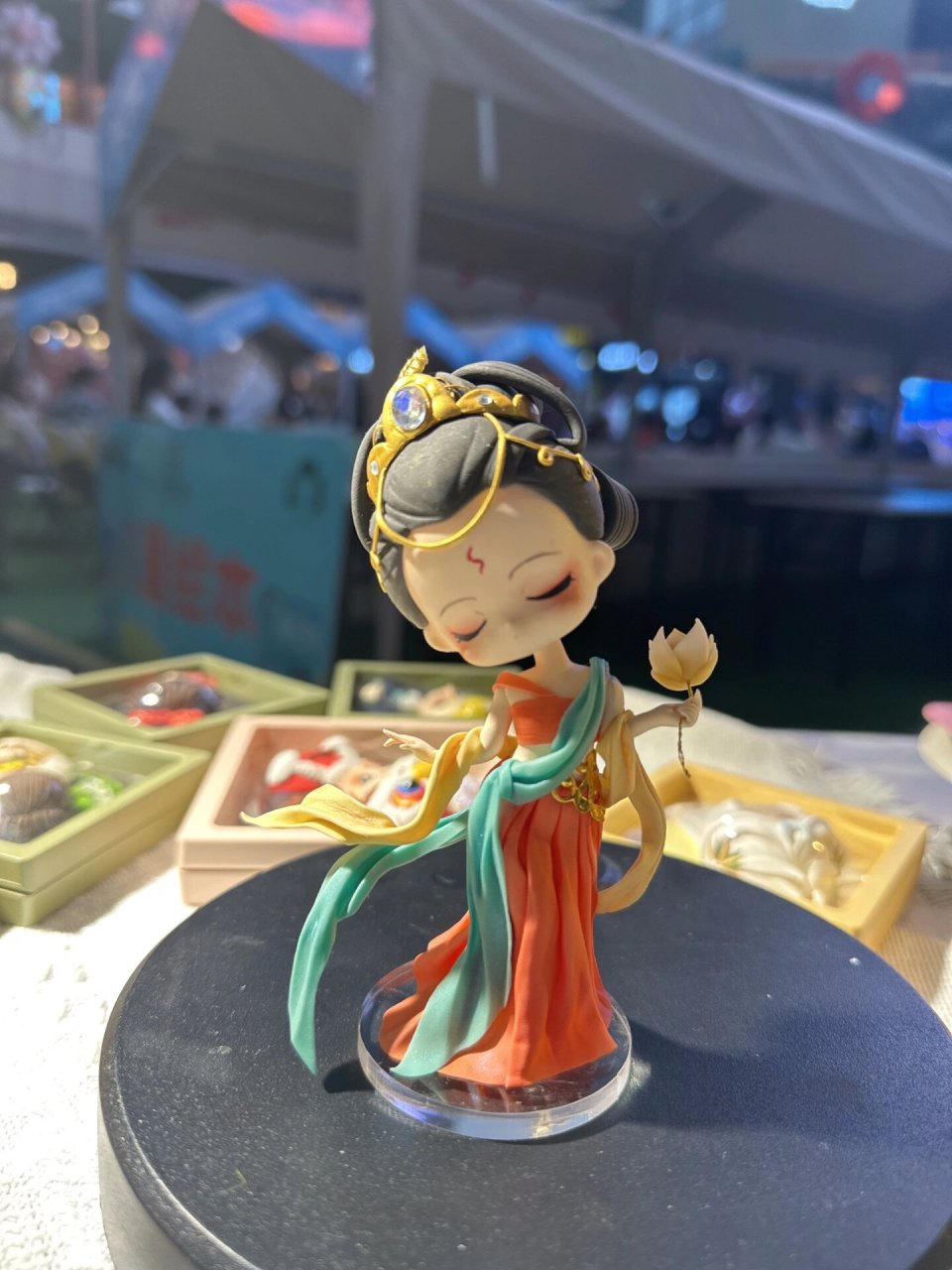 超轻粘土|古风娃娃敦煌系列大唐系列成品 超轻粘土最新作品 敦煌一梦