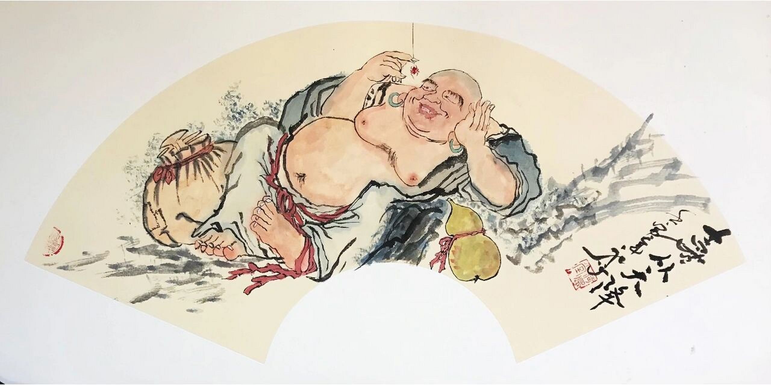 扇面人物画 扇面人物画