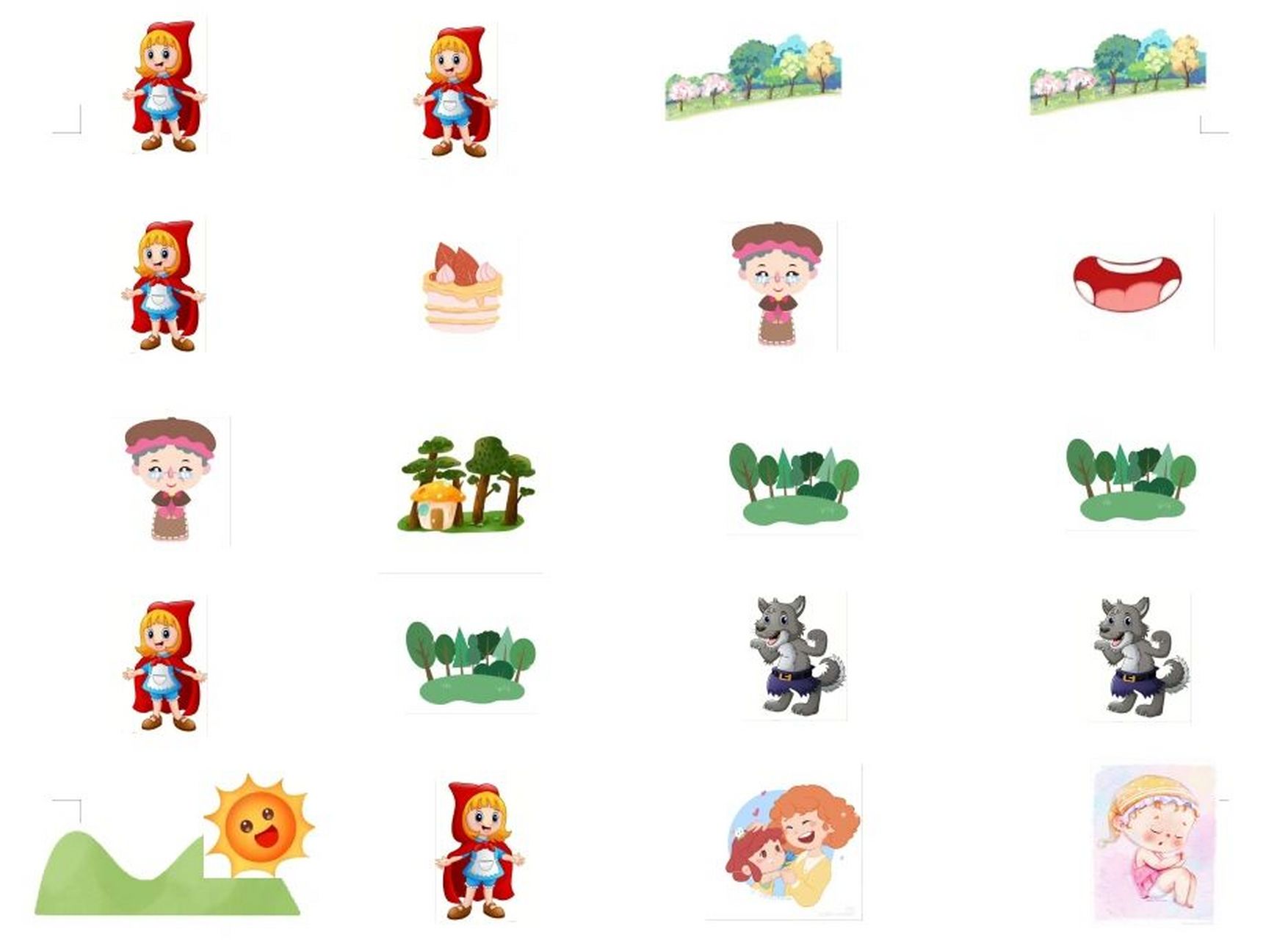 儿歌小红帽图谱～ 有需要宝子礼貌自取