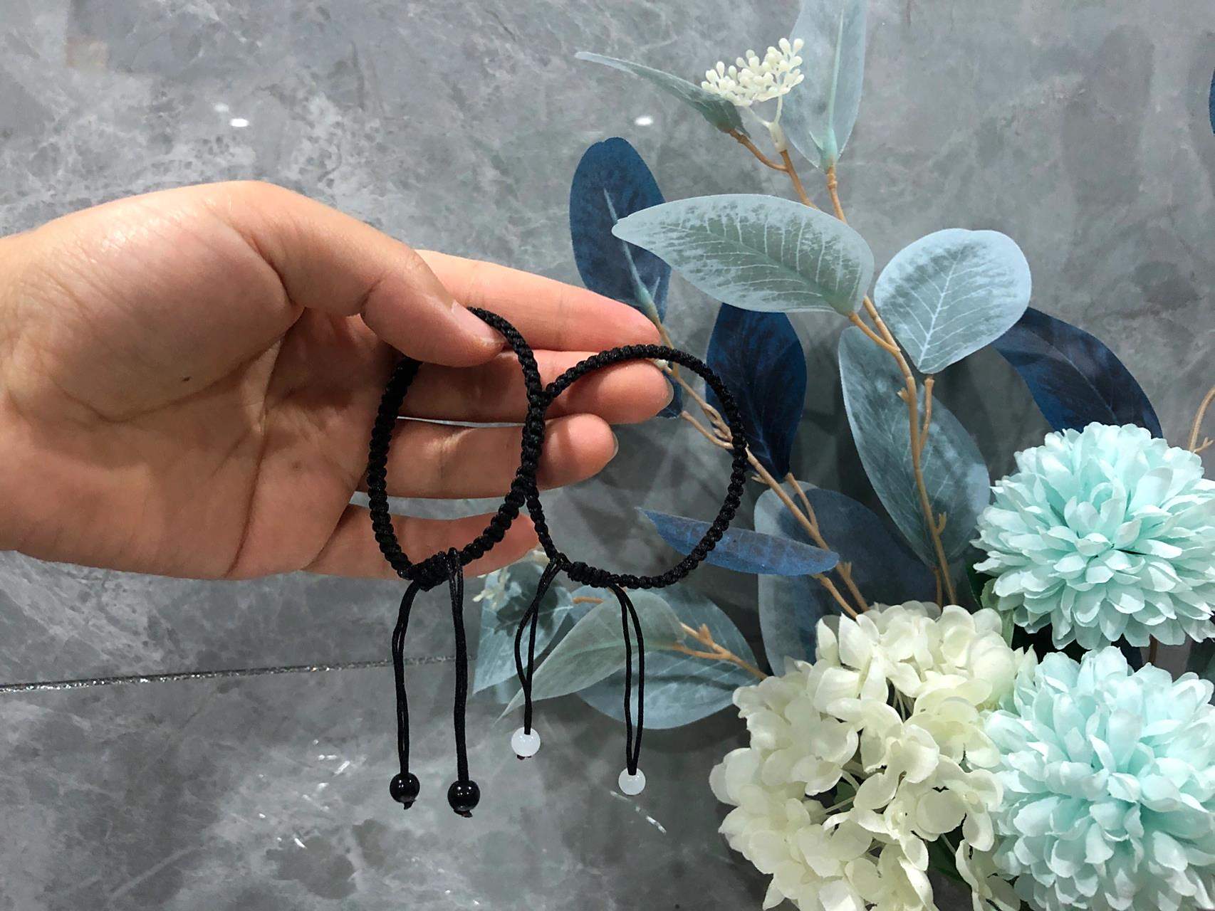 【编织】手工制作青丝情侣手链 线粗:1㎜ 尾绳:0.