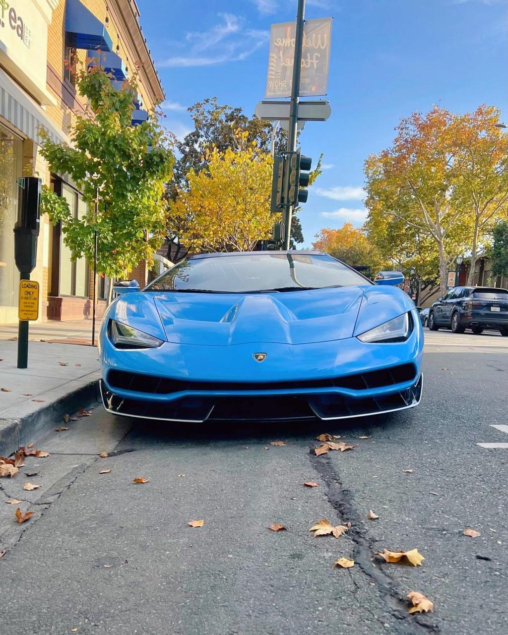 蓝色百年牛.顶级超跑 lamborghini centenario