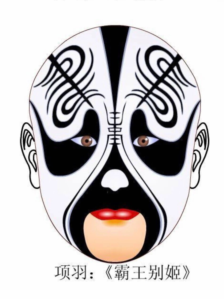 万物灵感 |京剧脸谱 · 项羽 7315721592     · · 项羽的