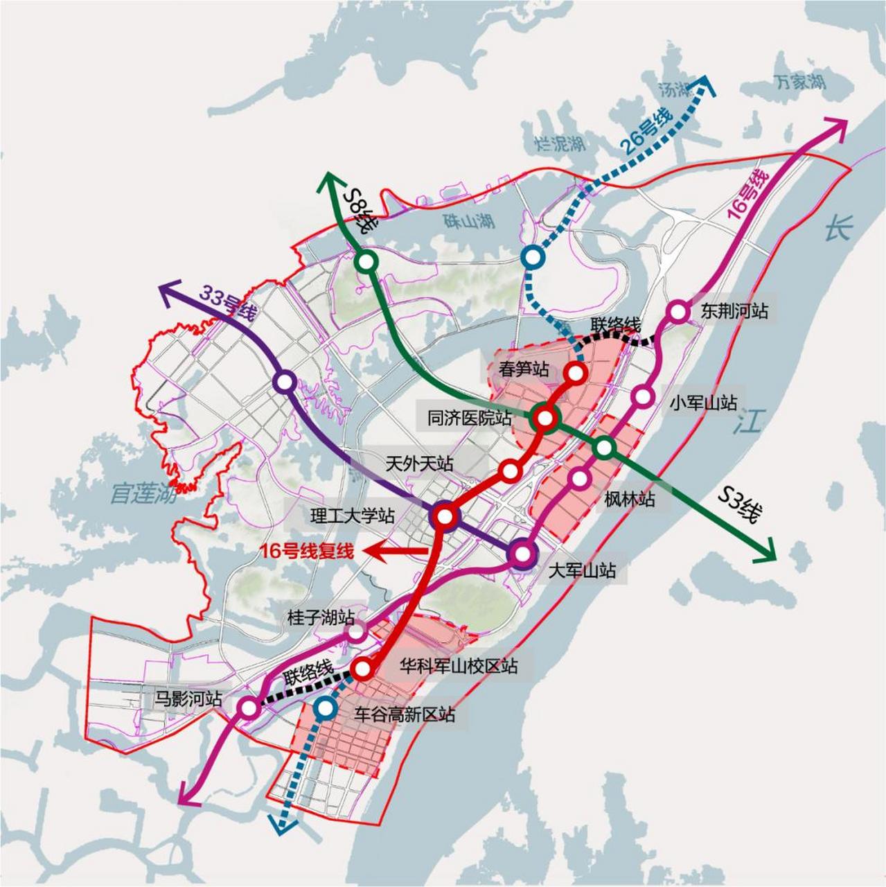 武汉地铁26号线南段预计将改线,现正征求意见.