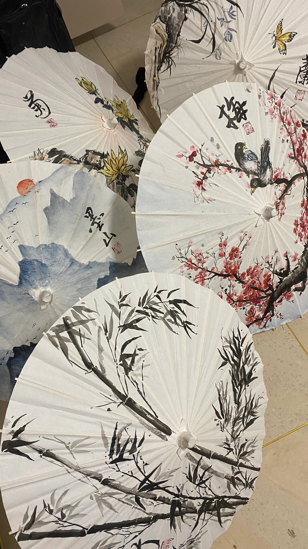 非遗国风油纸伞手绘