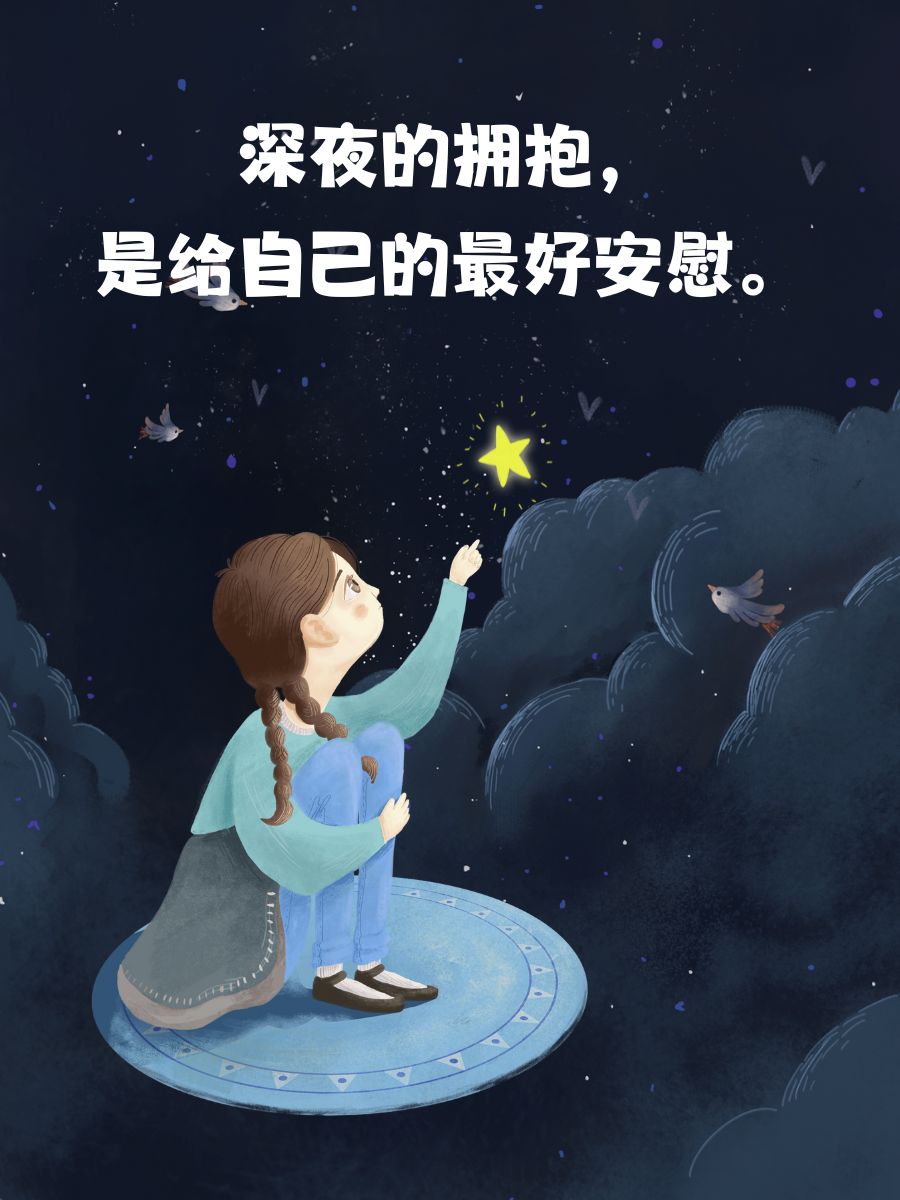 高情商深夜短句  深夜的星星