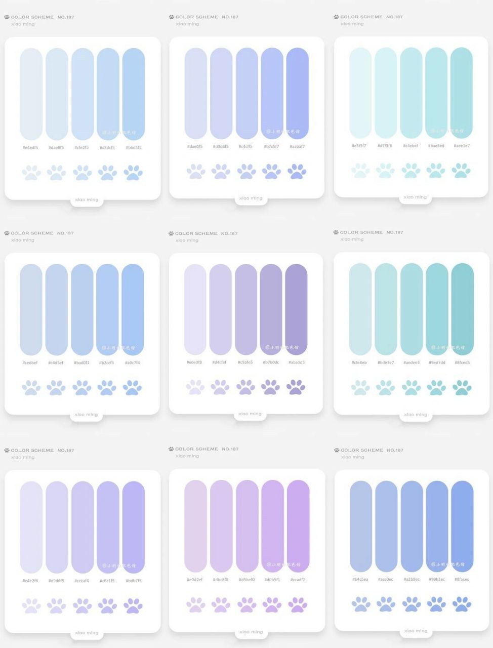 187  蓝紫色清新配色 92929292929292 平面设计 室内