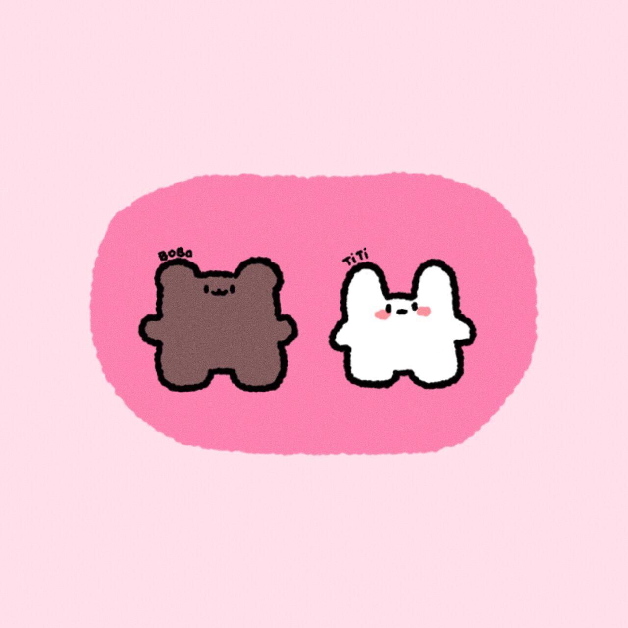 新角色02饼干熊bobo 兔兔一个兔太孤单啦 小熊会一直陪在兔兔身边